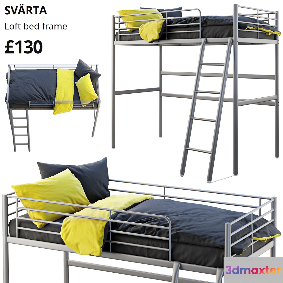 Ikea svarta loft bed