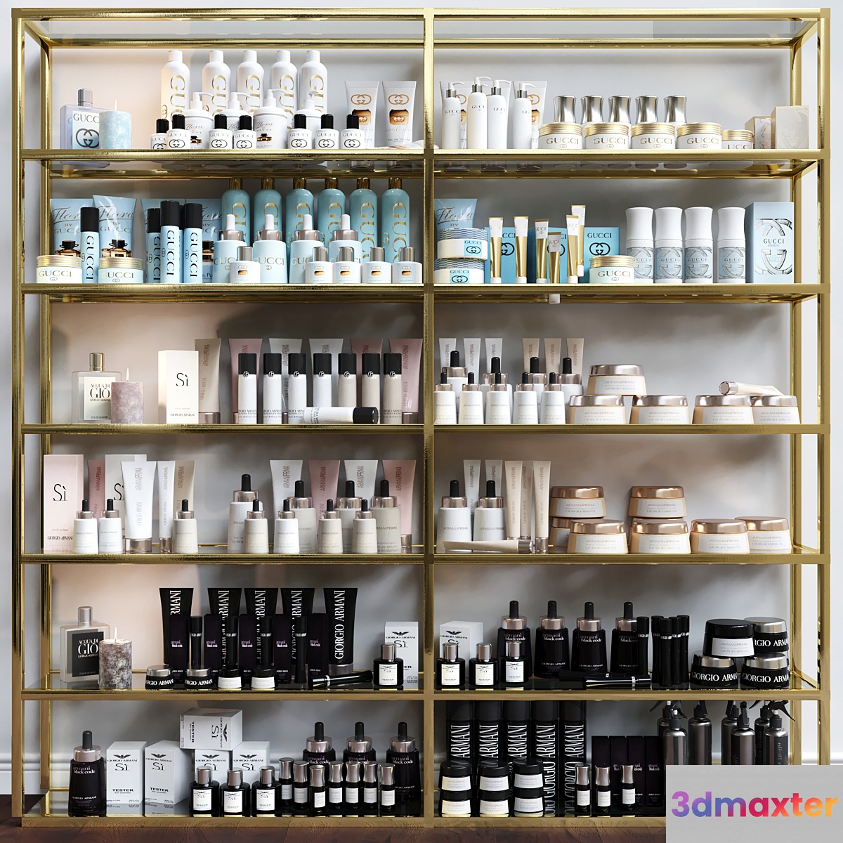 Set of luxury cosmetics for cosmetology and beauty salon. make up and bathroom accessories