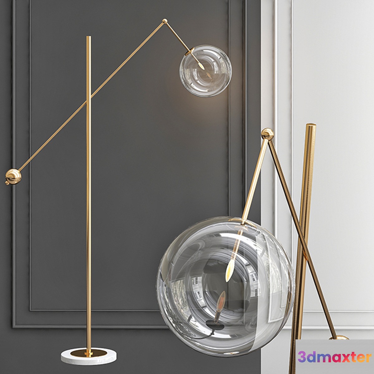 Floor lamp Bolle floor lamp 3D Max