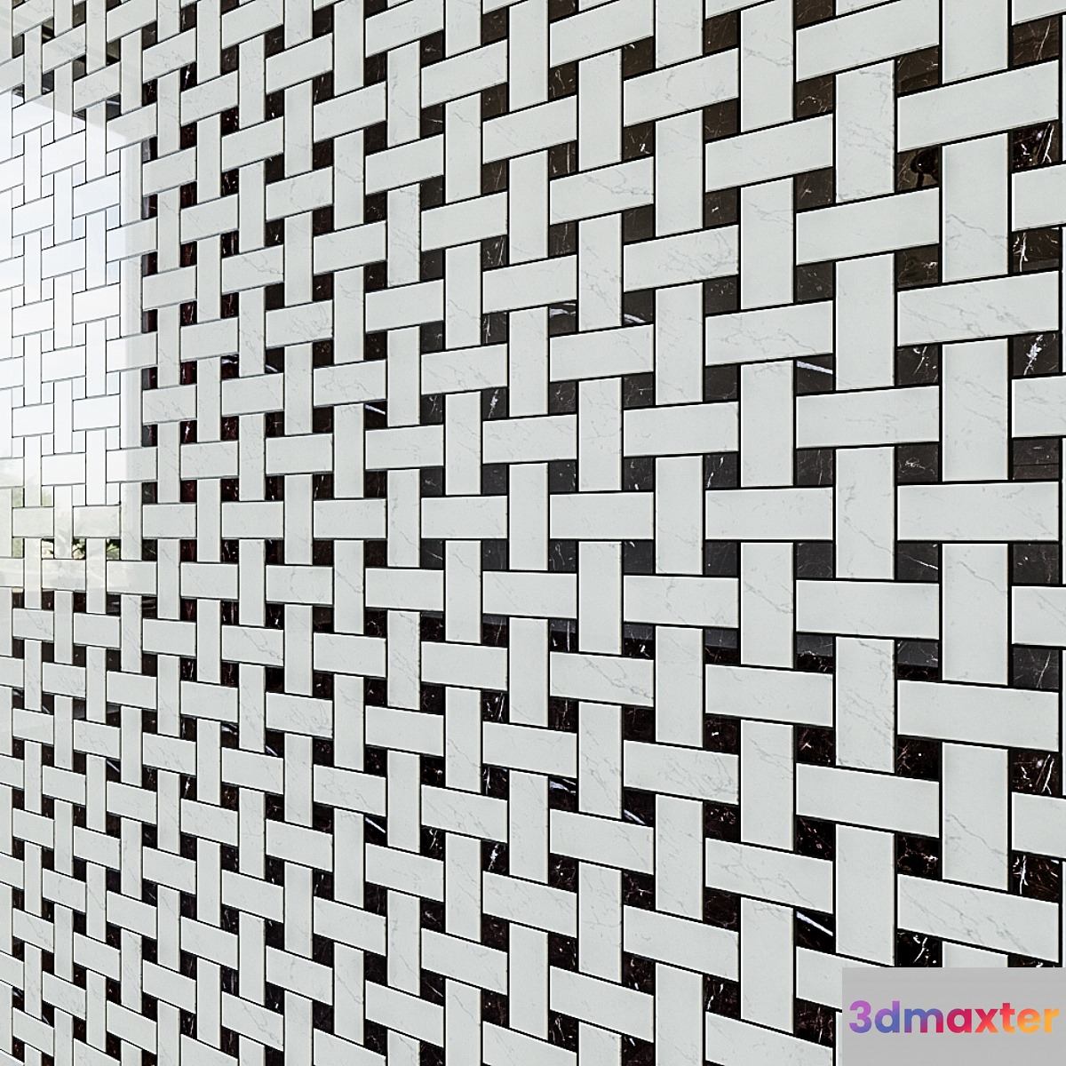 ATLAS CONCORDE MARVEL STONE Basketweave Cold Lappato 3D Max