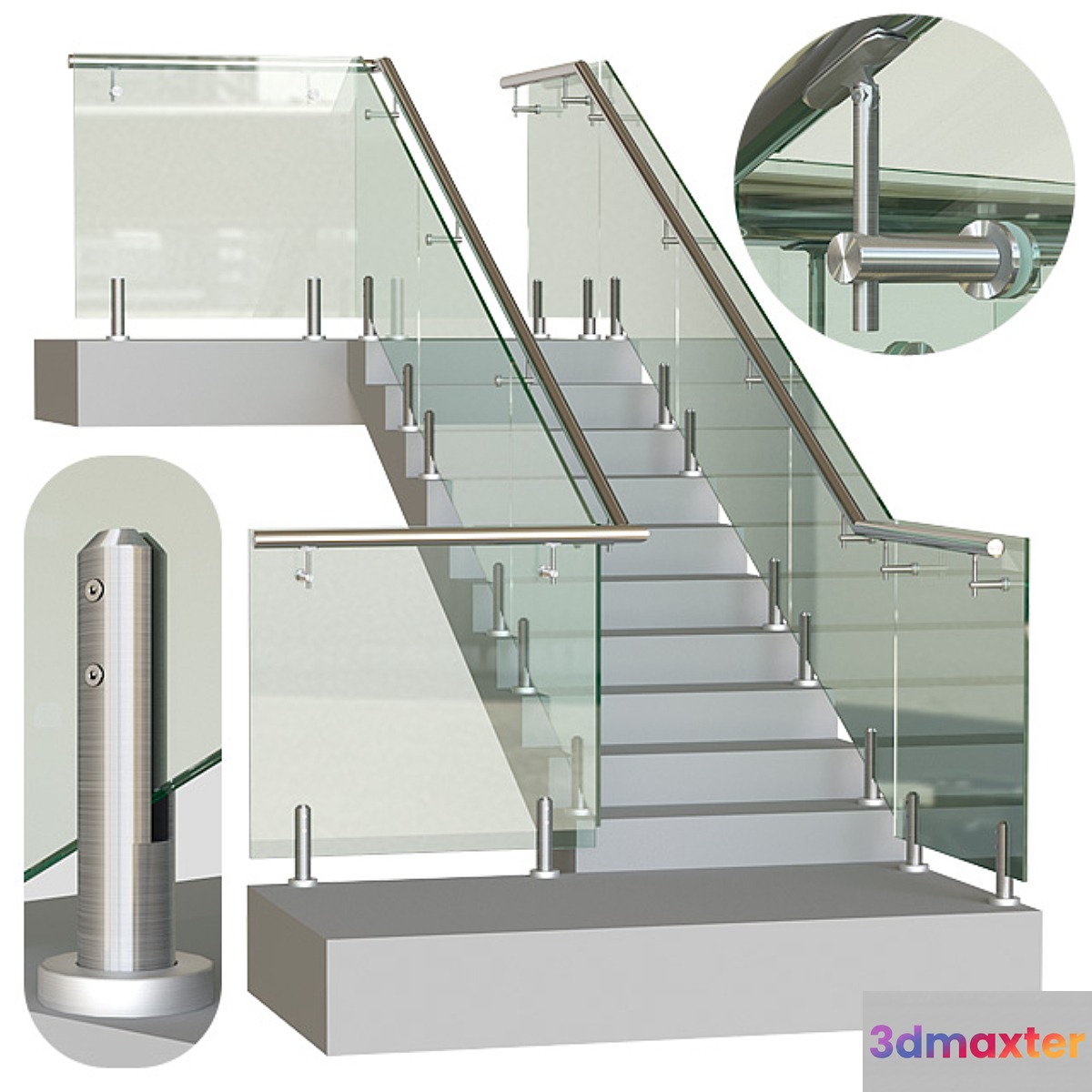 Glass railing on mini racks 4