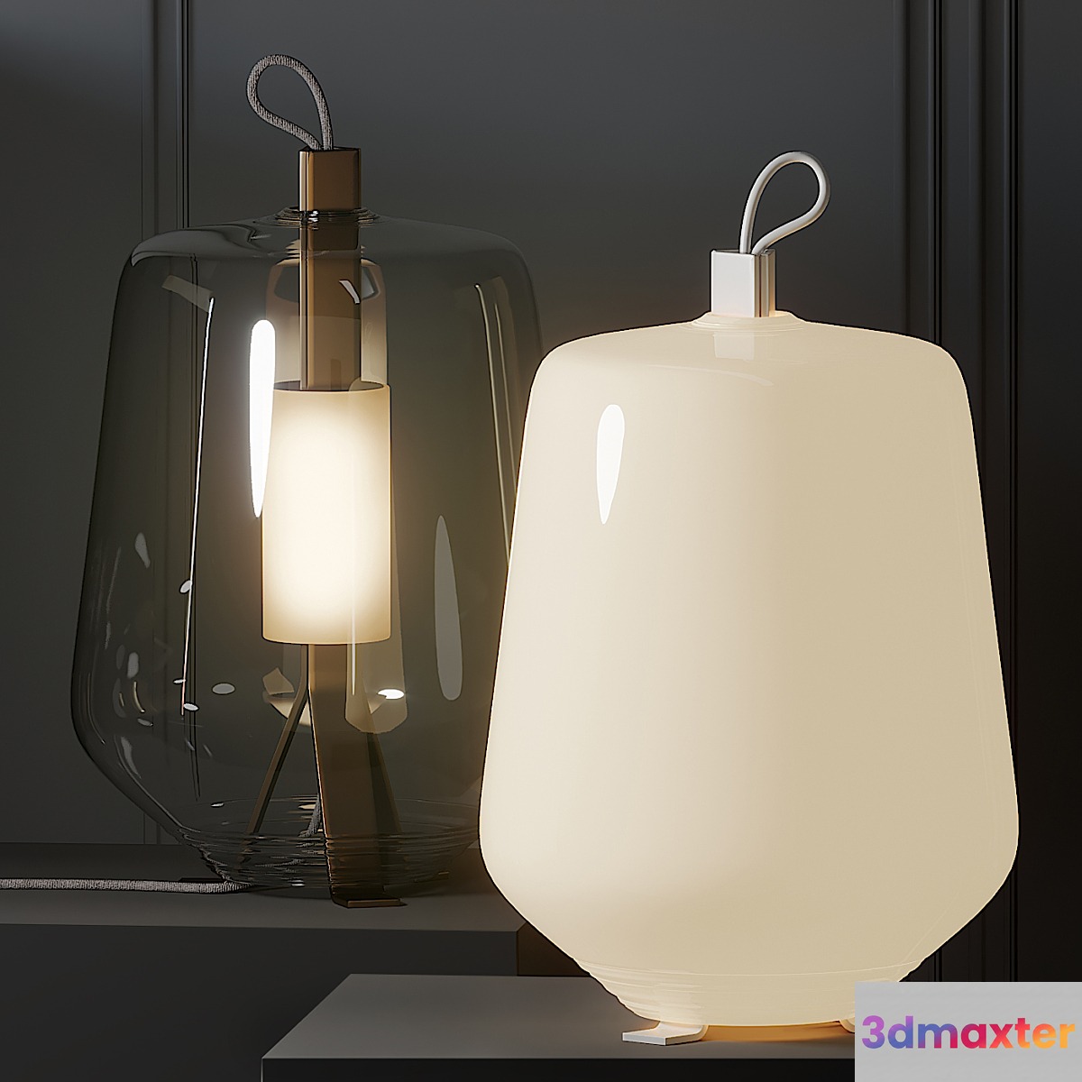 Prandina LUISA GAUZAK Table Lamps in 4 Colors 3D Max
