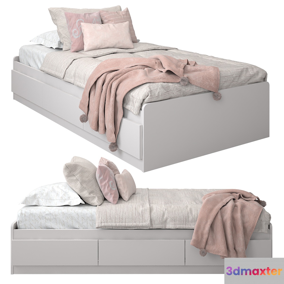 Bed for a nursery 03 3D Max
