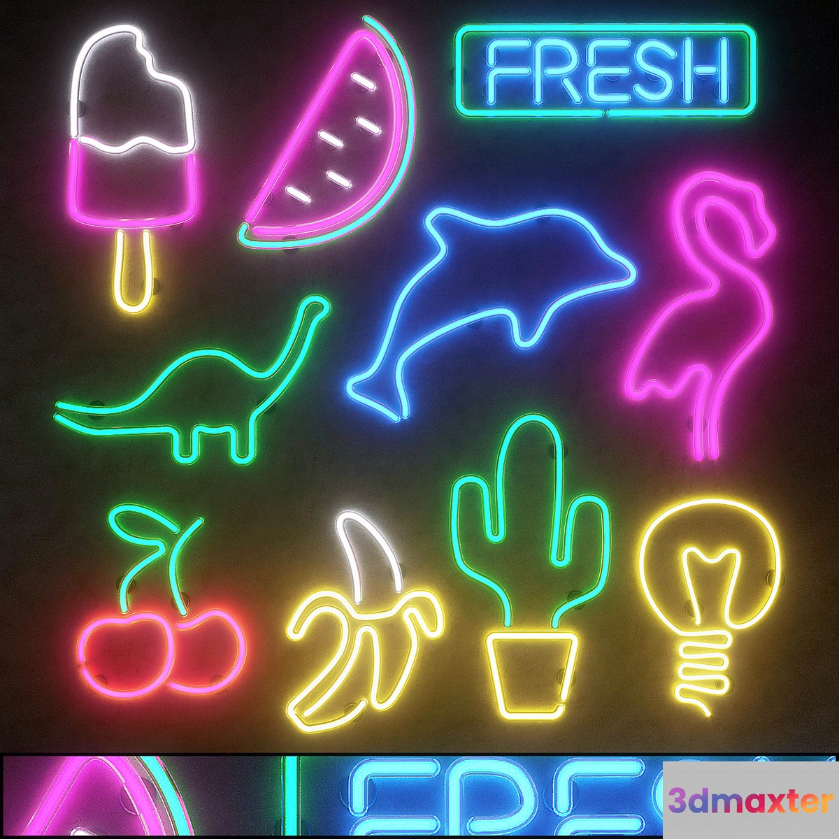 Light modules. Set 13. Neon