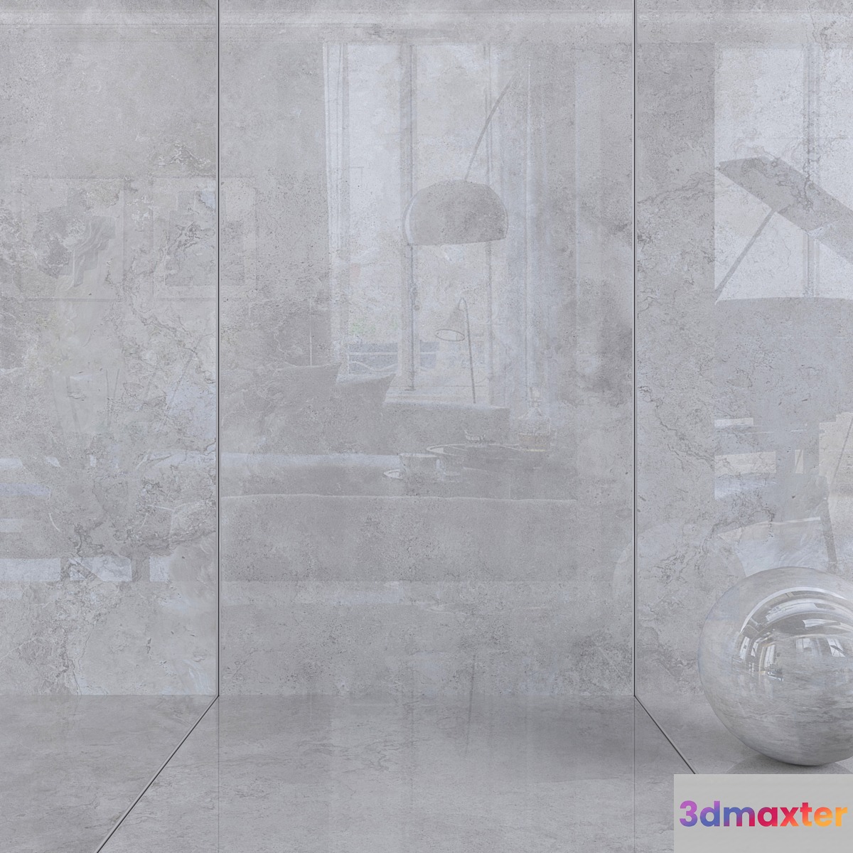 Wall tiles 197 Gray 3D Max