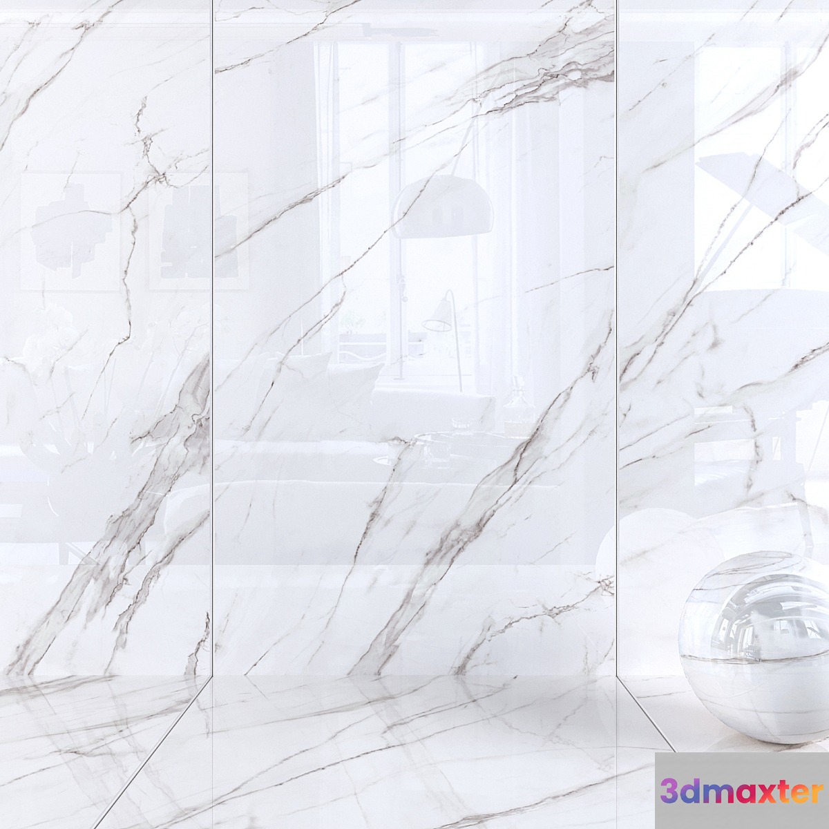 Wall tiles 232 Calacatta Gold 3D Max