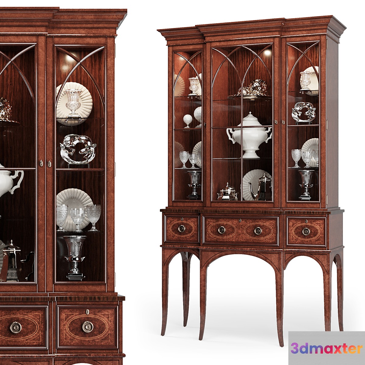 Century - Wellington Court Breakfront Display Cabinet 30H-423