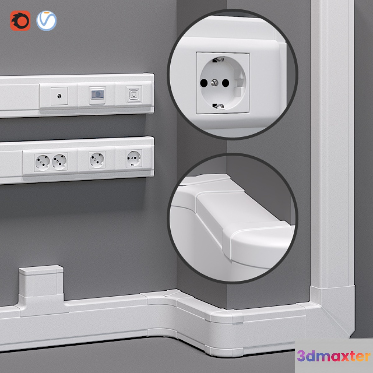 Cable channel Legrand DLP with integrated electrics - No.3