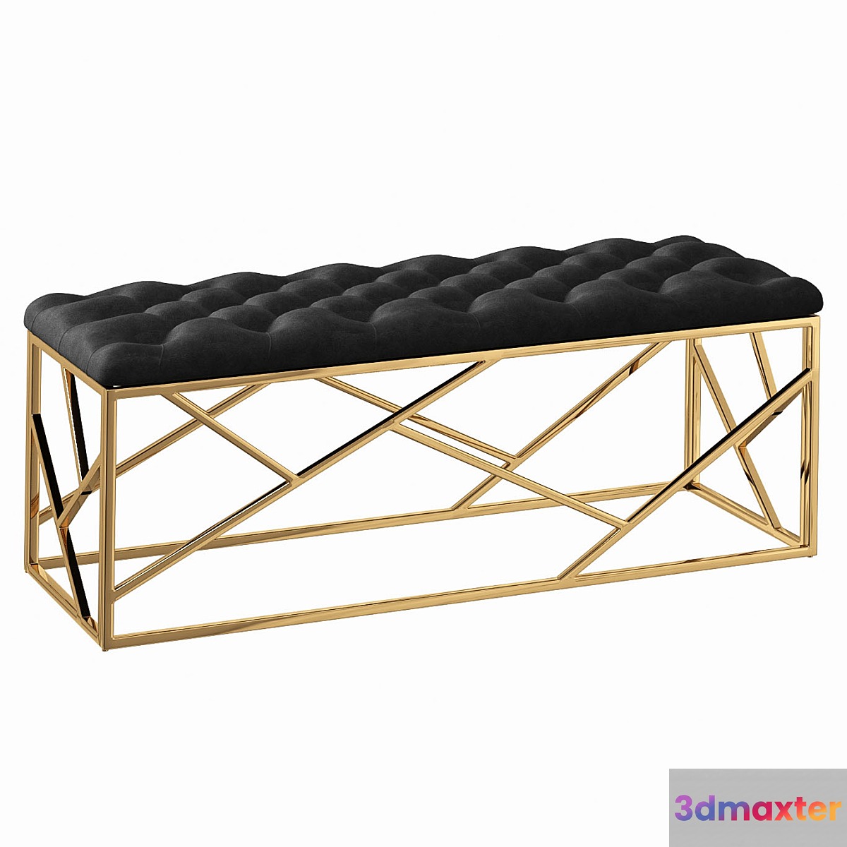 Bench Serene Furnishing Gold Top Loft Concept 3D Max