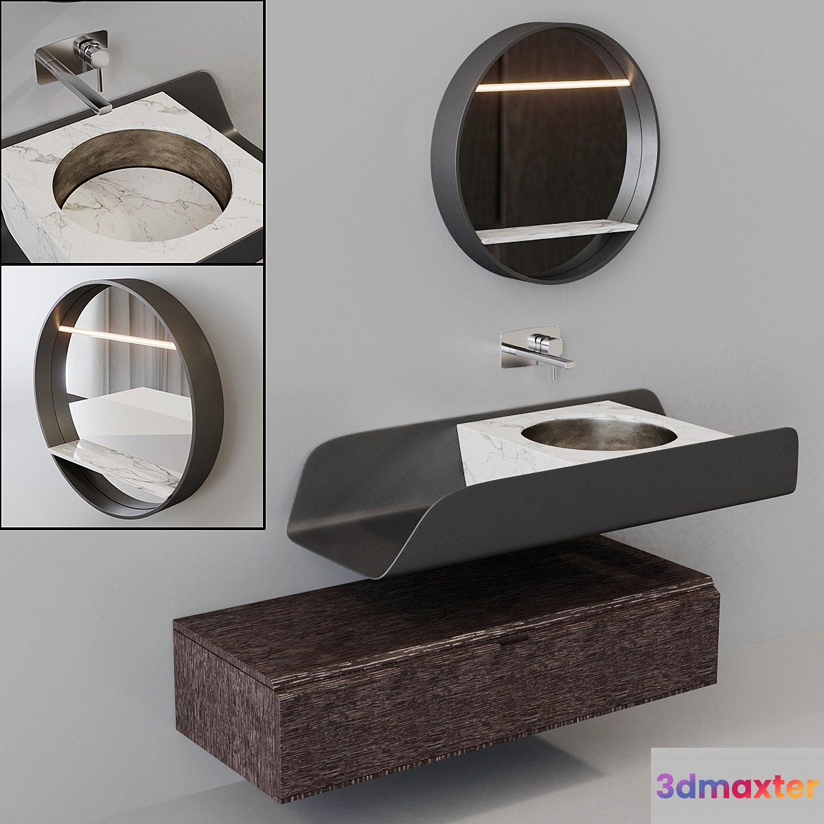 Porcelanosa grupo DUNA Roble Noche 3D Max