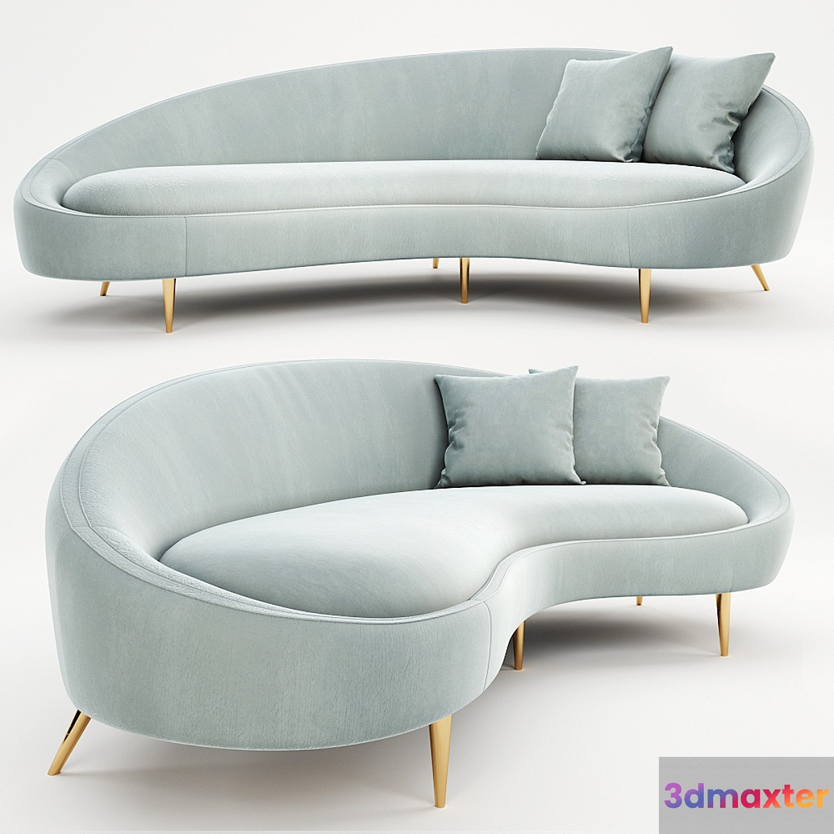 Jonathan Adler ether curved sofa 3D Max
