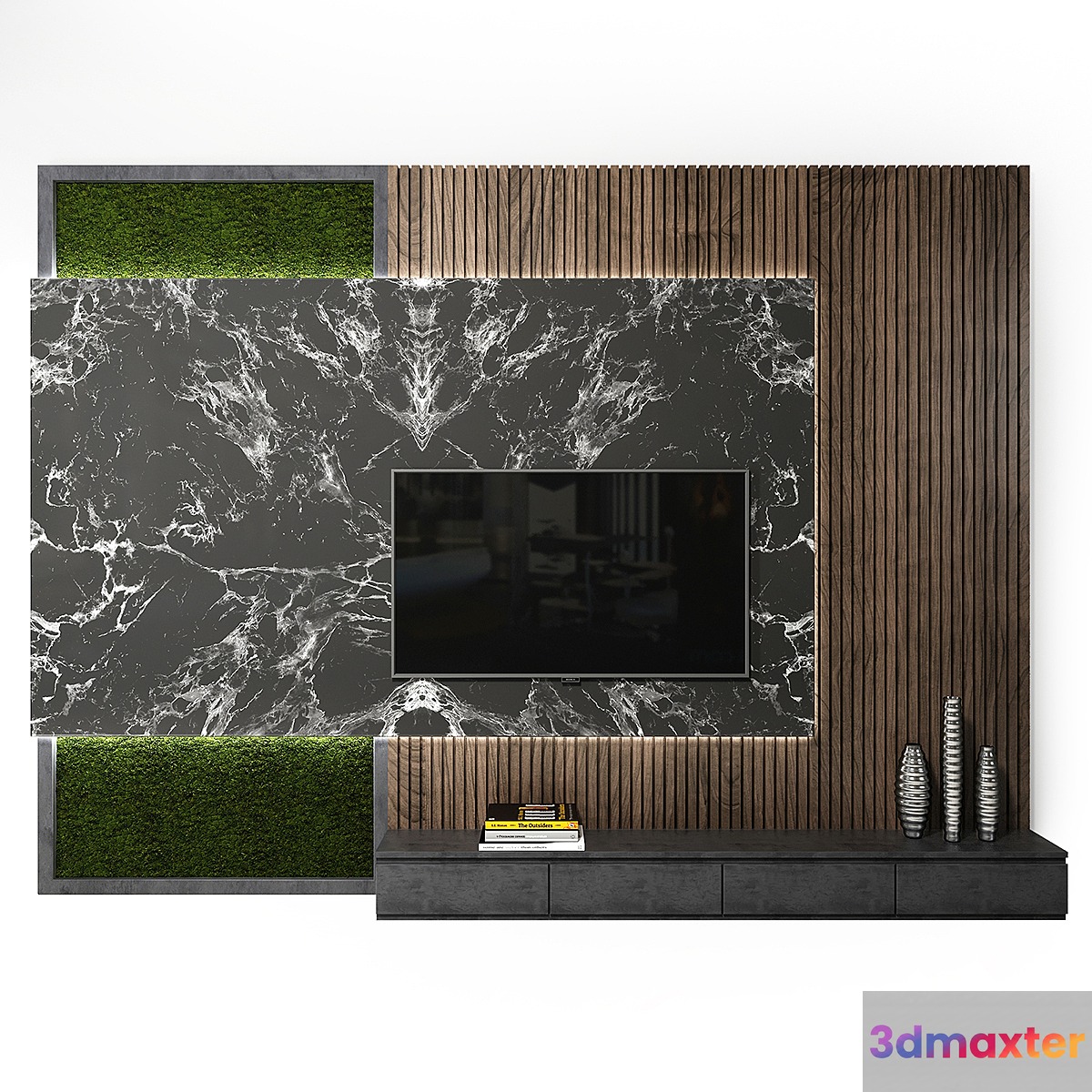 Tv wall set_ 04 3D Max