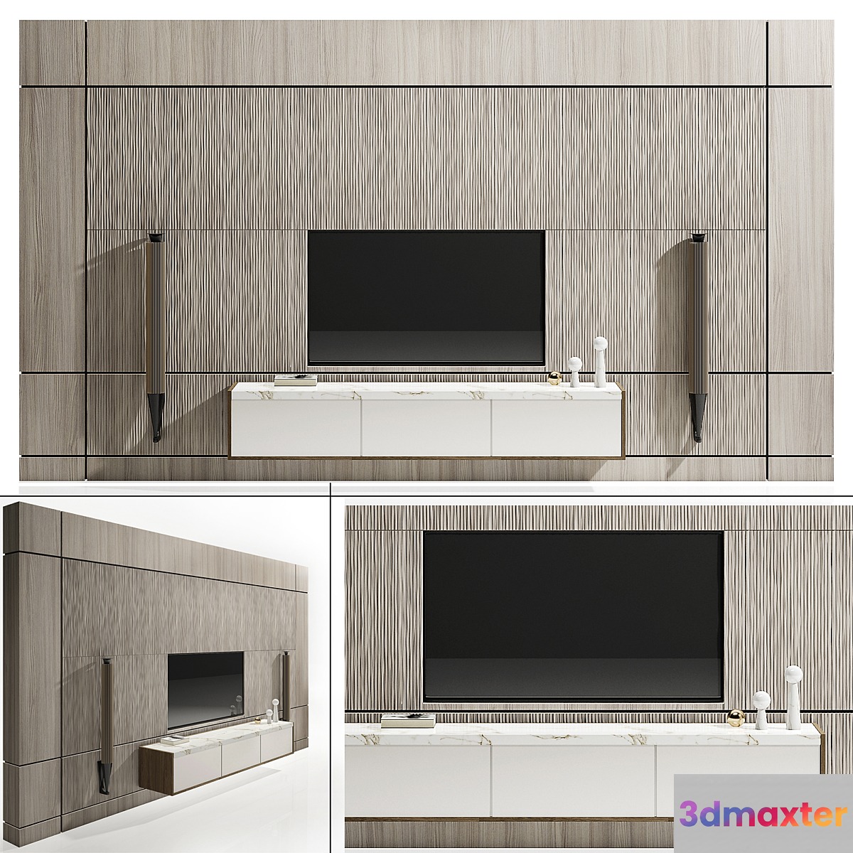 Tv stand set 2 - No.2 3D Max