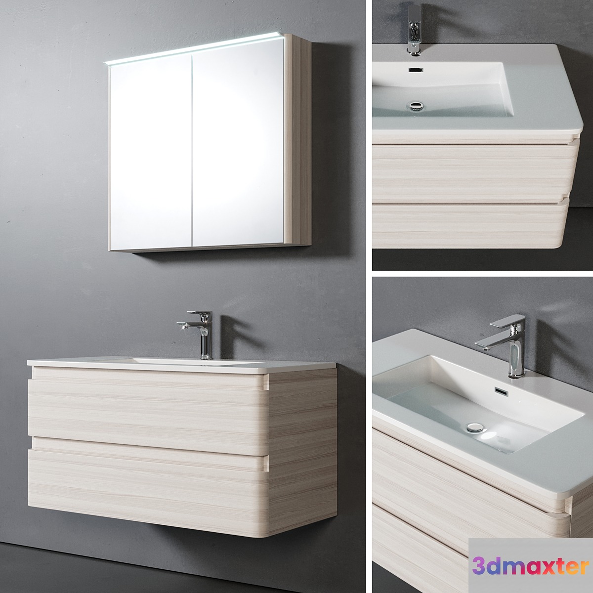 Gerona Bathroom Furniture 3D Max