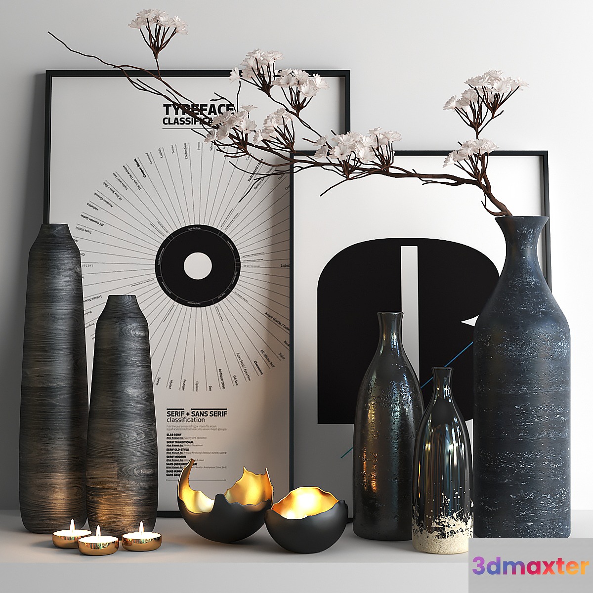 set527 -black vases - No.3
