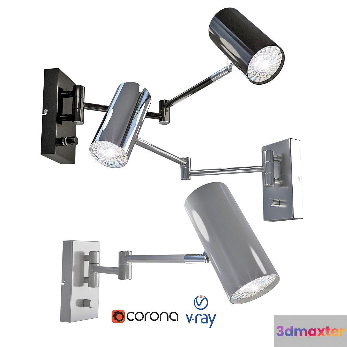 Wall lamp model TORINO from Markslöjd Sweden. 3D Max