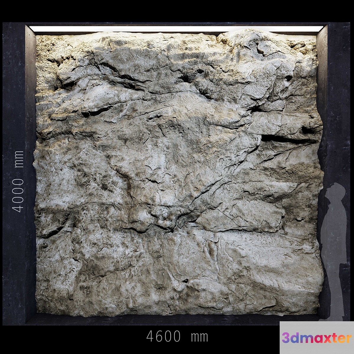 ROCK Decorative wall 2C2 3D Max