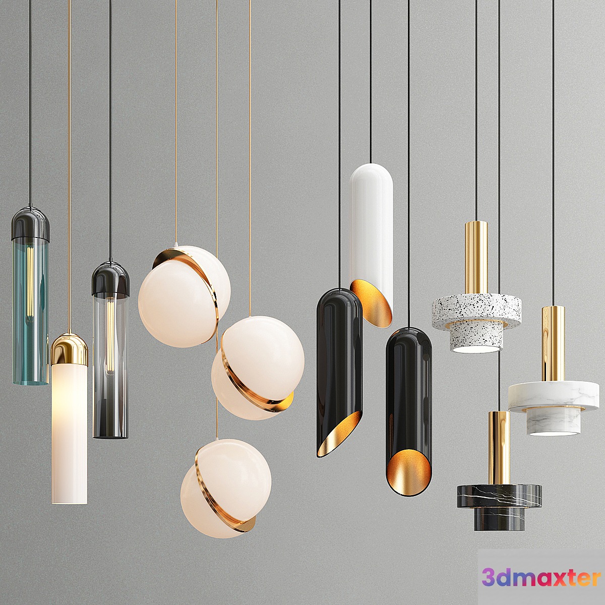 Collection pendants new 3D Max
