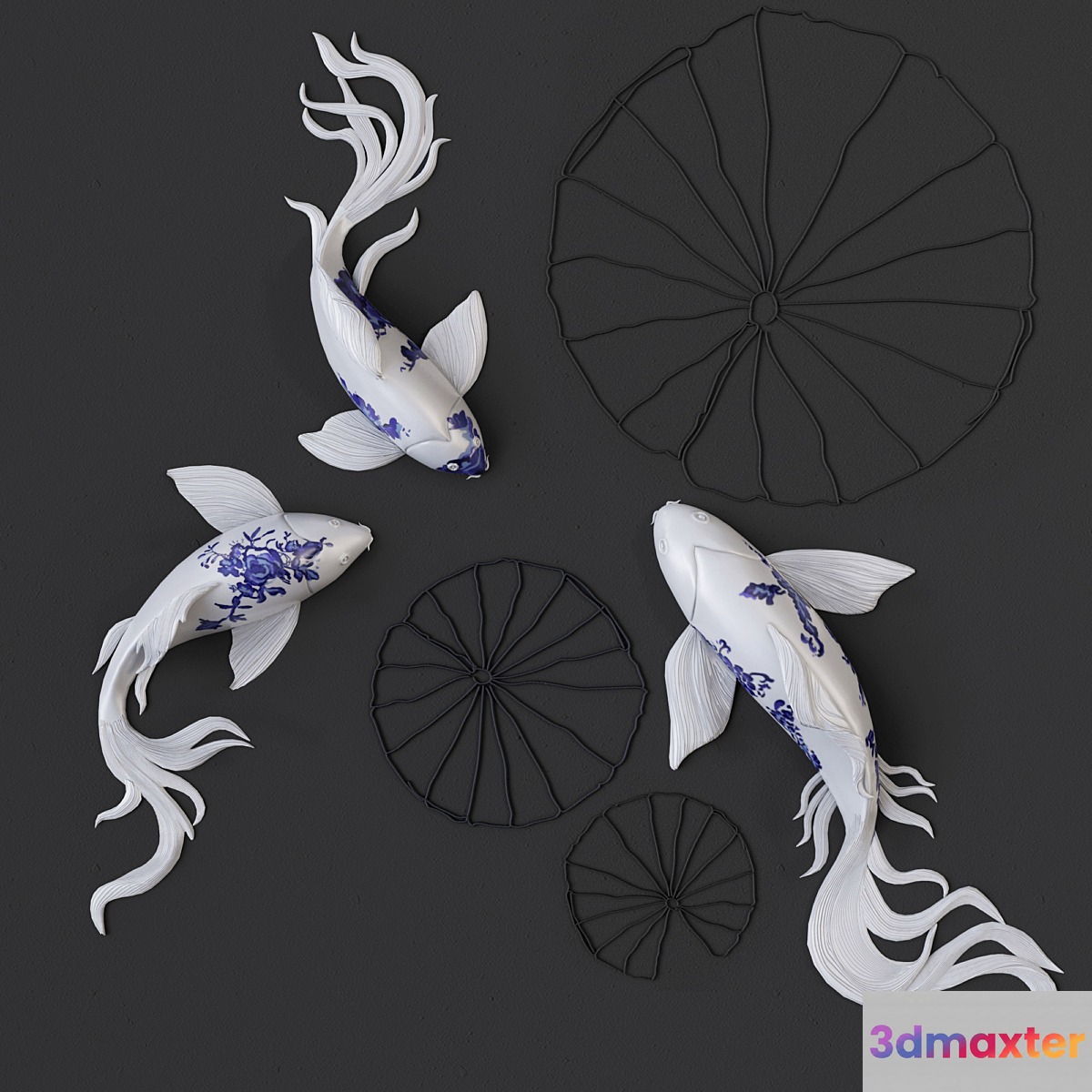 FISH Koi _ Wall Sculptures - No.3