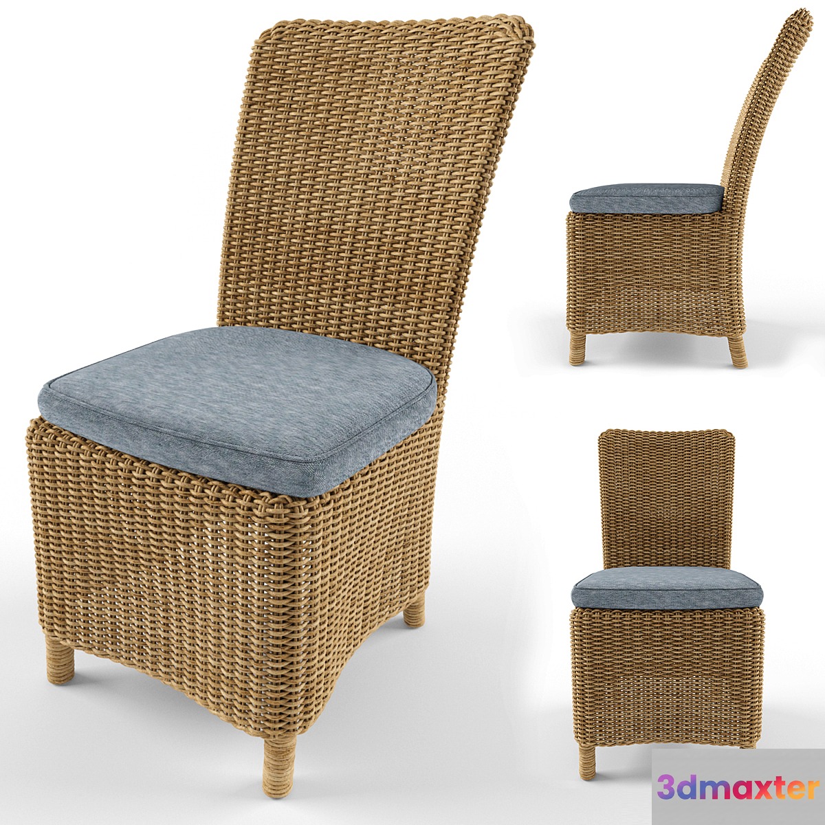 Wicker chair 3D Max