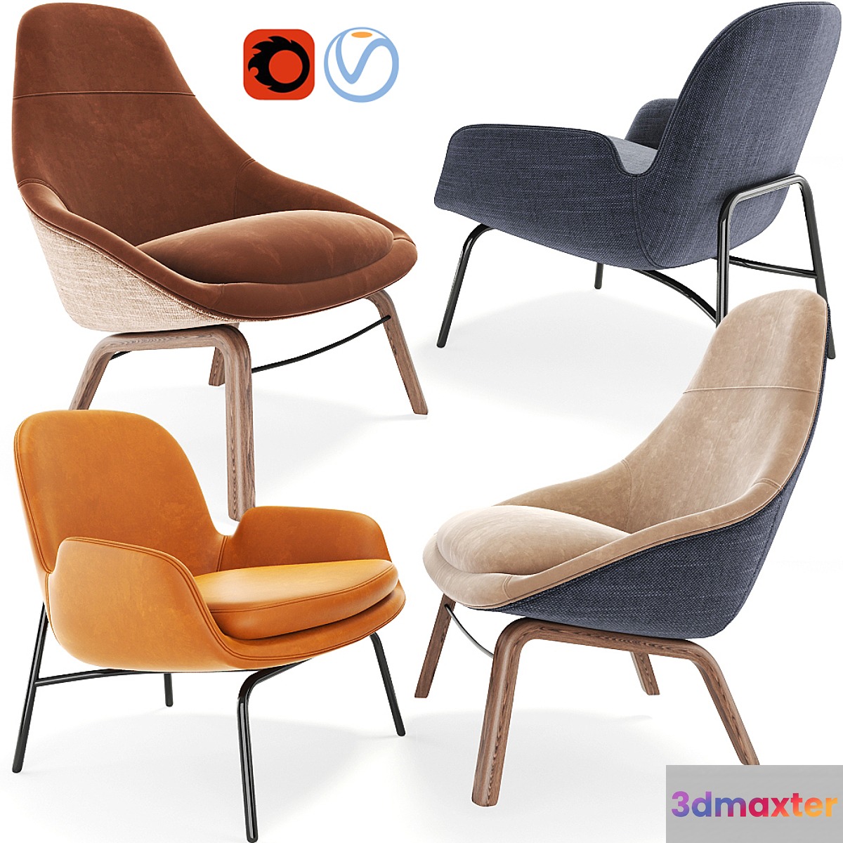 Armchair Set 02 3D Max
