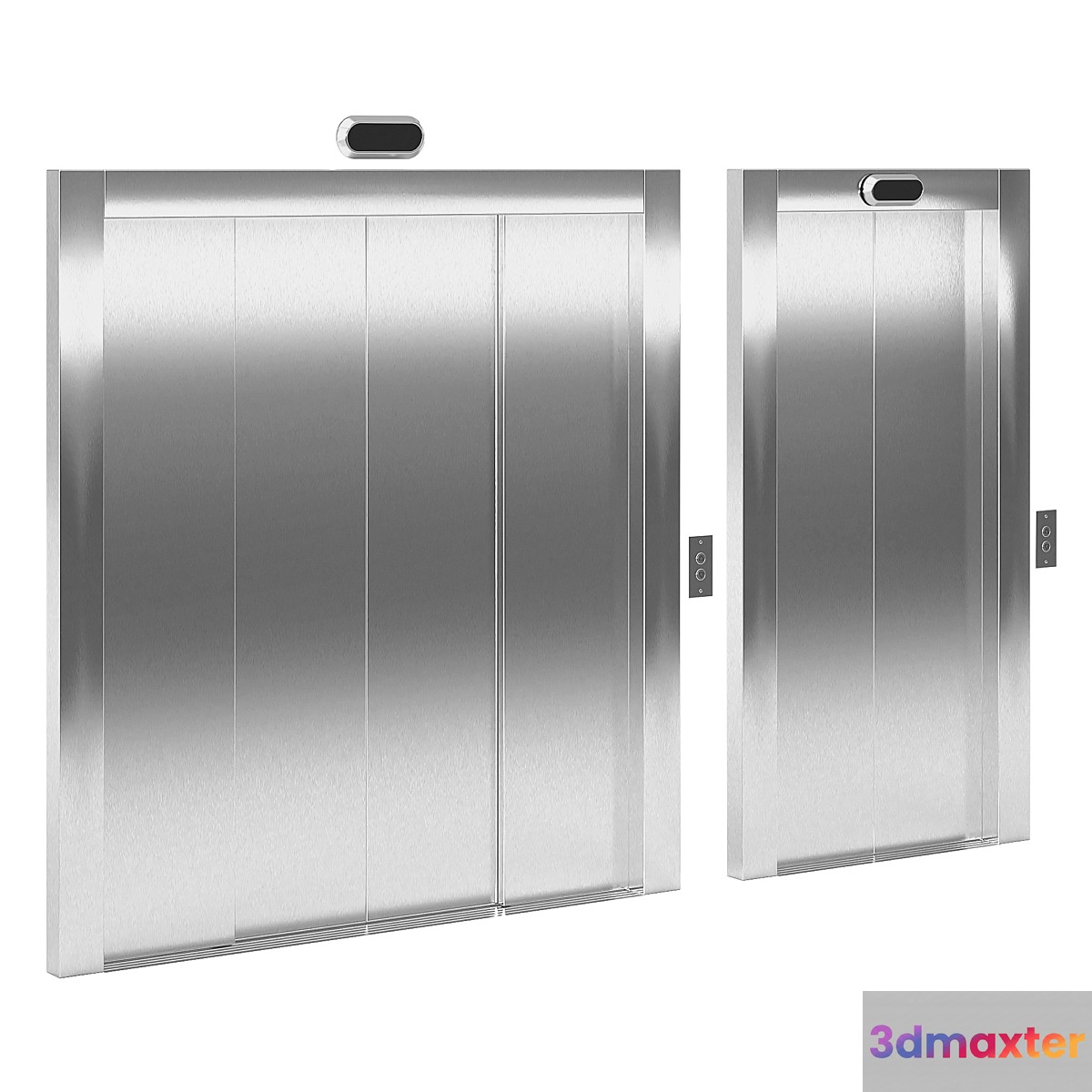 Elevator doors 3D Max