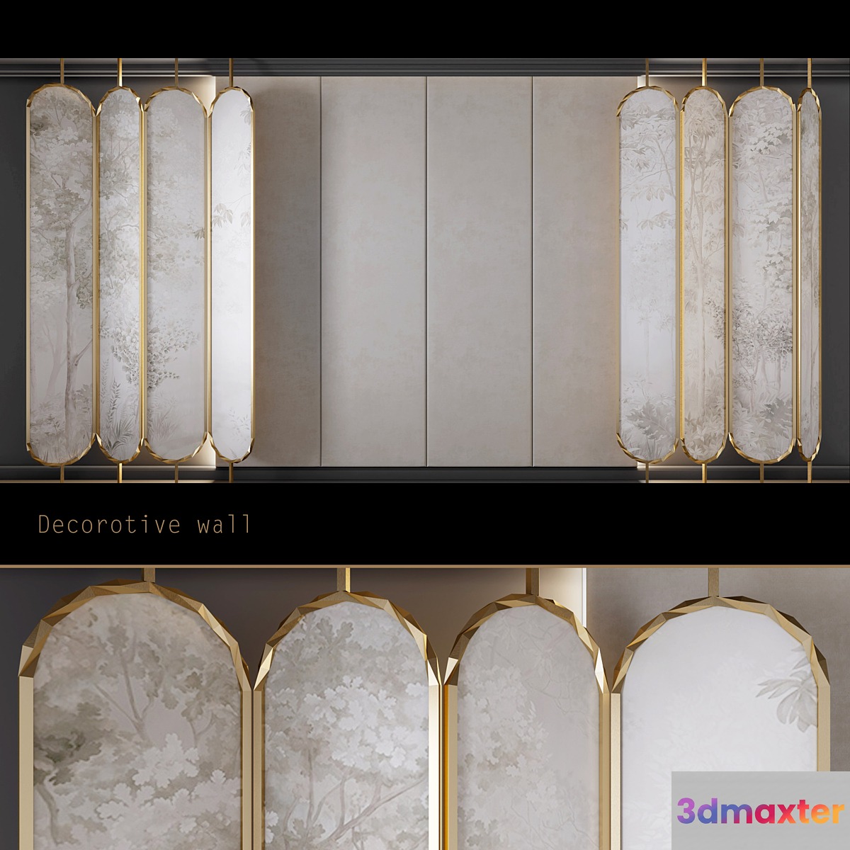 Decorative wall 1 - shirma 3D Max