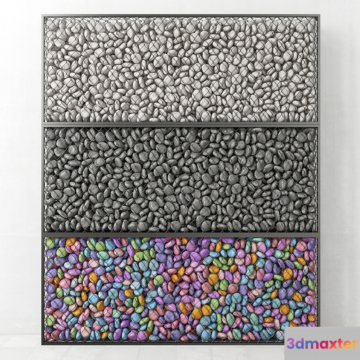 Gabion medium pebble _ Gabion medium pebble 3D Max