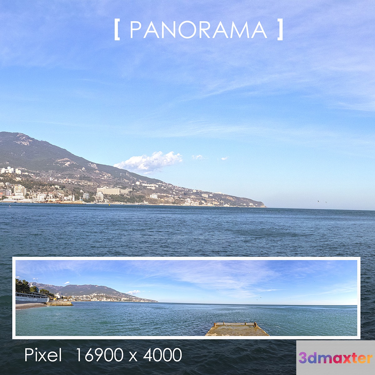 Set of panoramas of the promenade