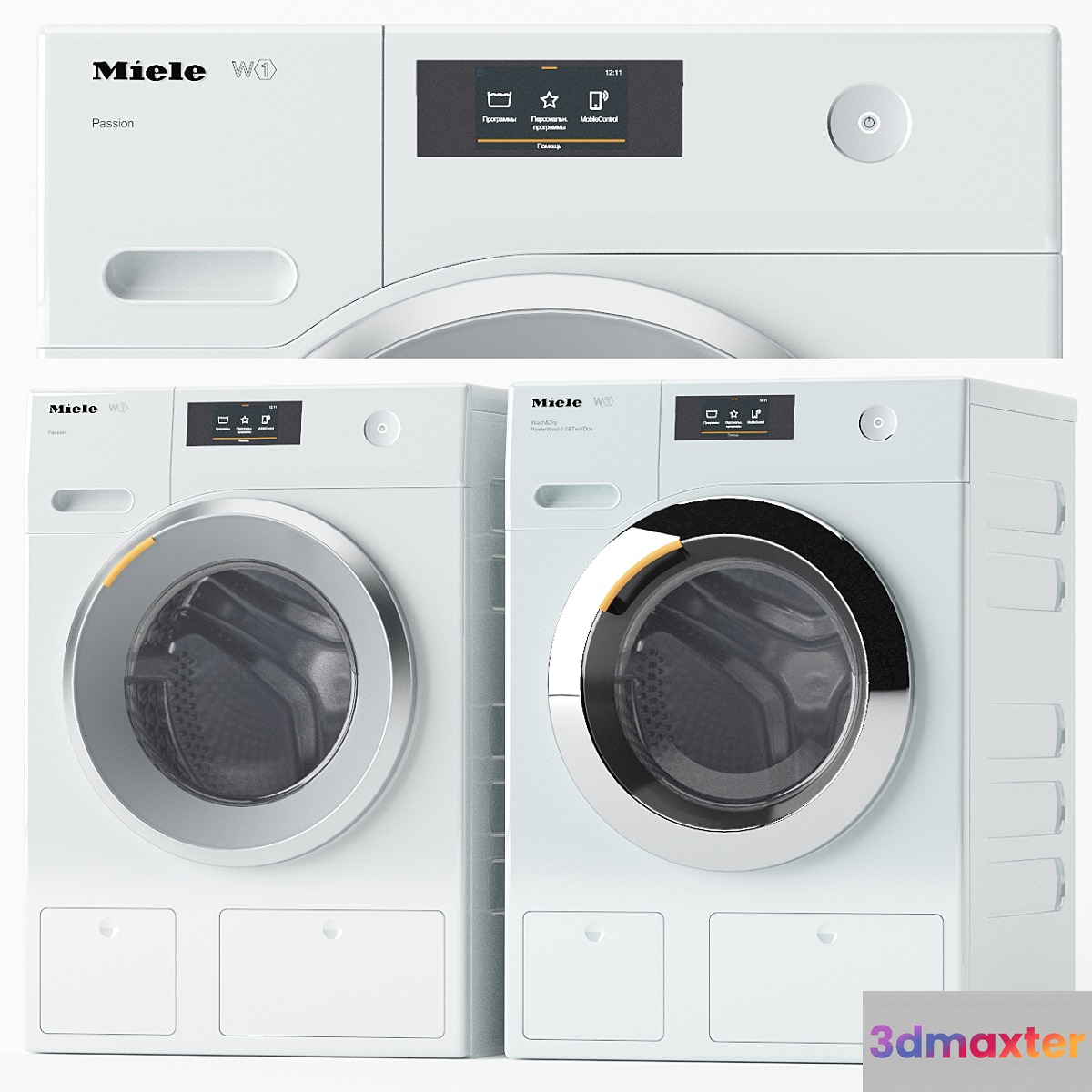 Set of washing machines Miele 3D Max