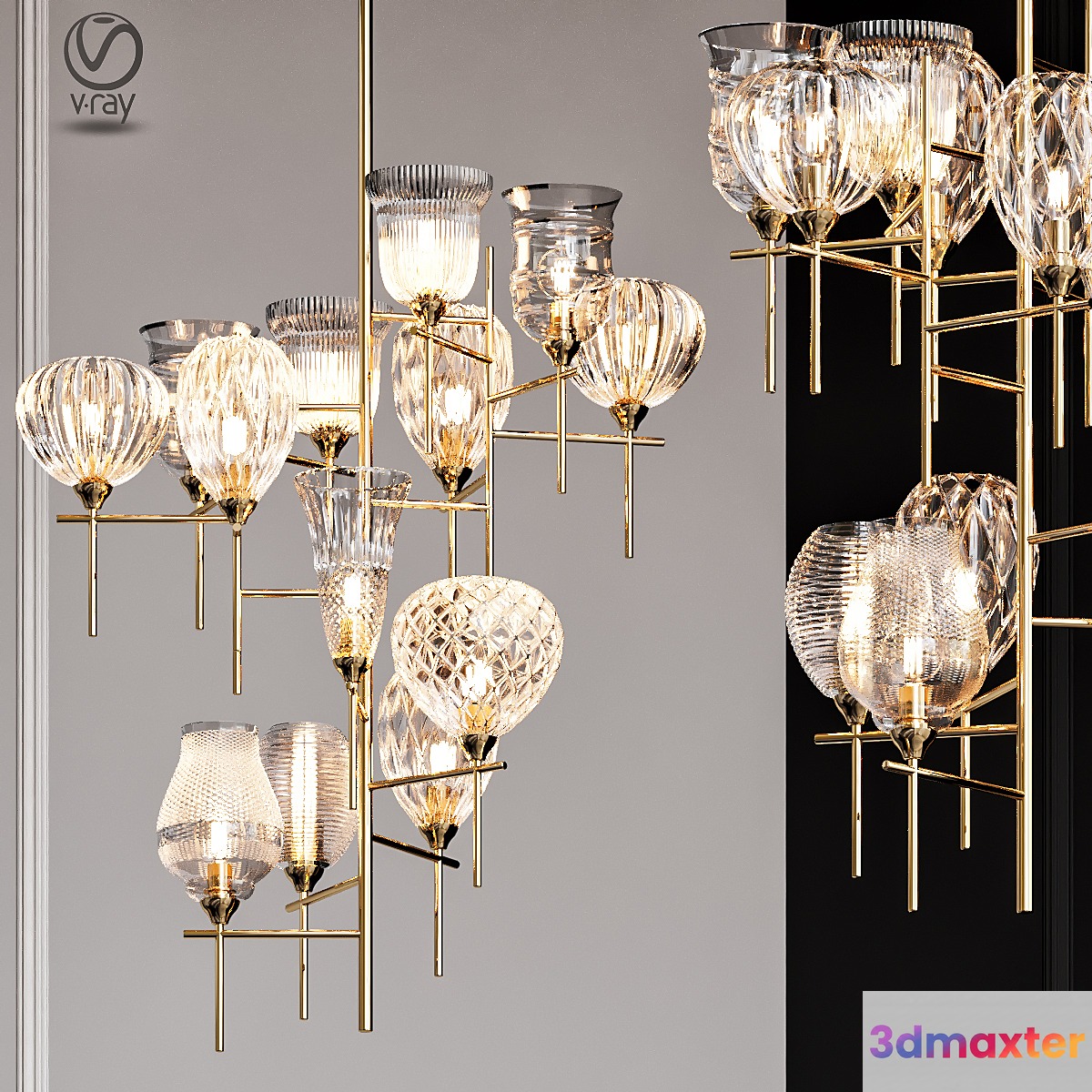 Chair Small Modern Chandeliers 3D Max