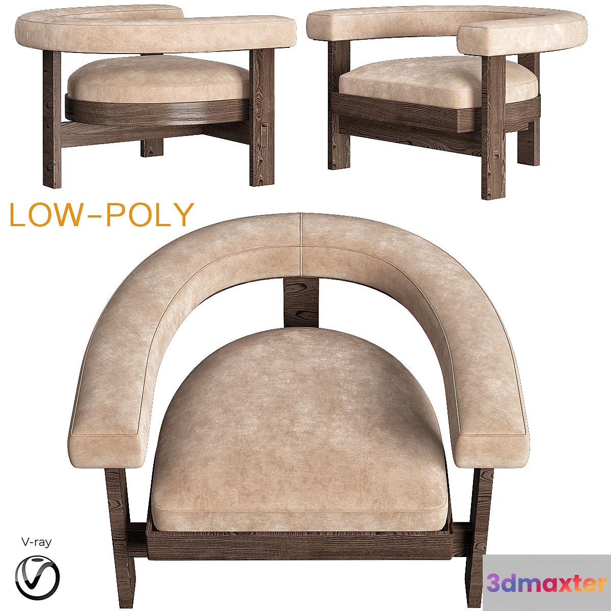 Silla Pista Lounge Chair by Jorge (low poly)