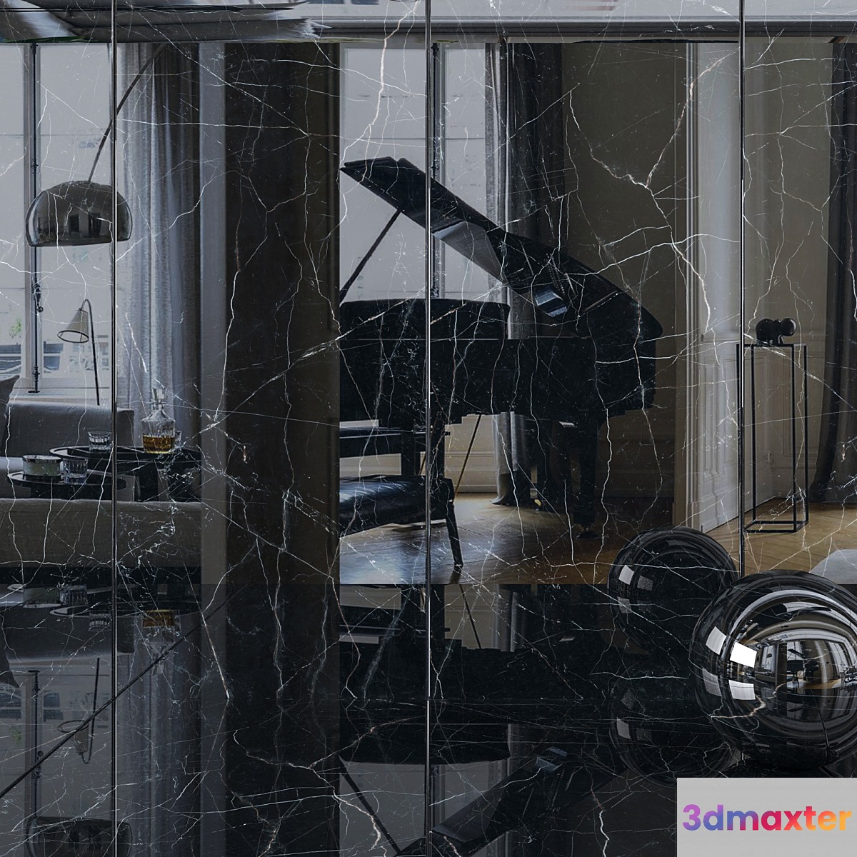 Wall tiles 294 Dream Black 3D Max