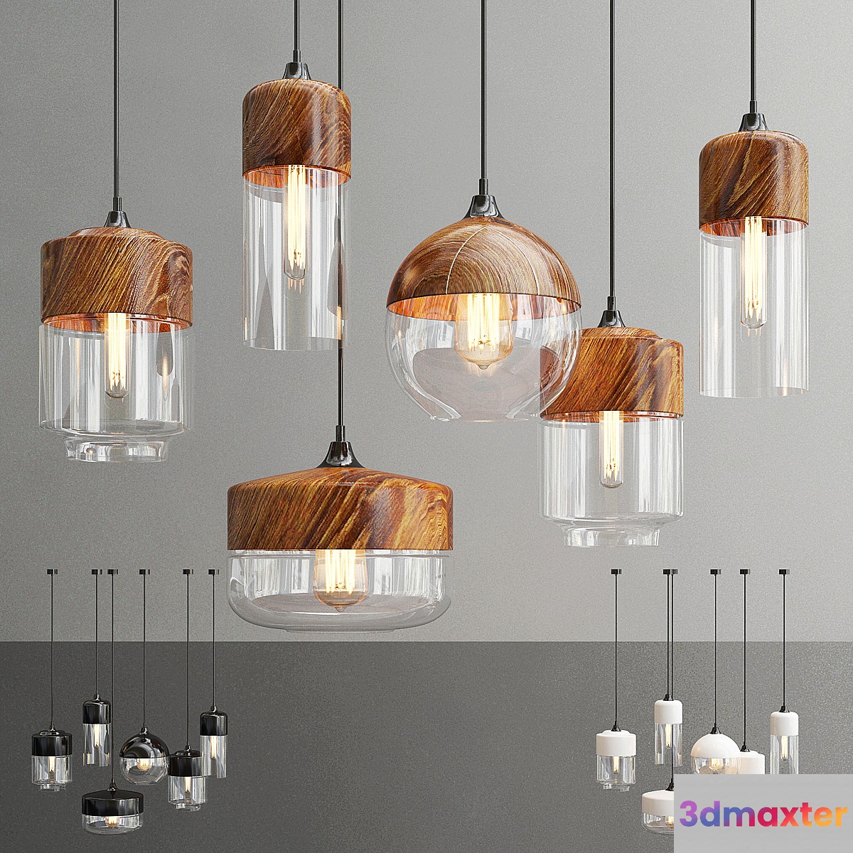 Repo Glass Pendant 3D Max
