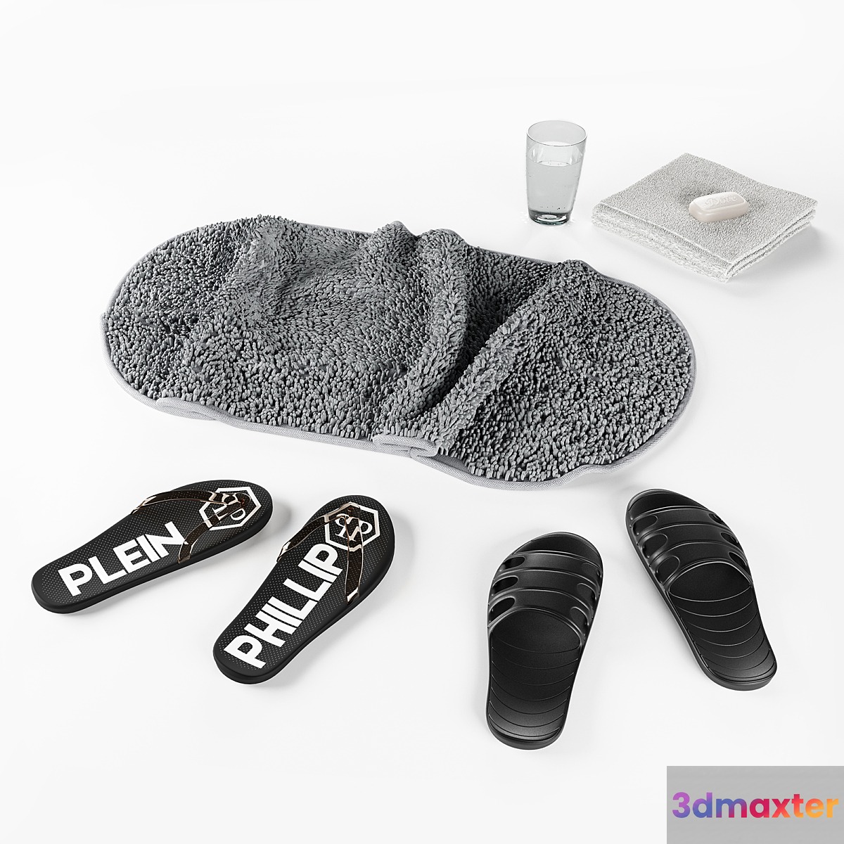 Bathroom decor set 3D Max