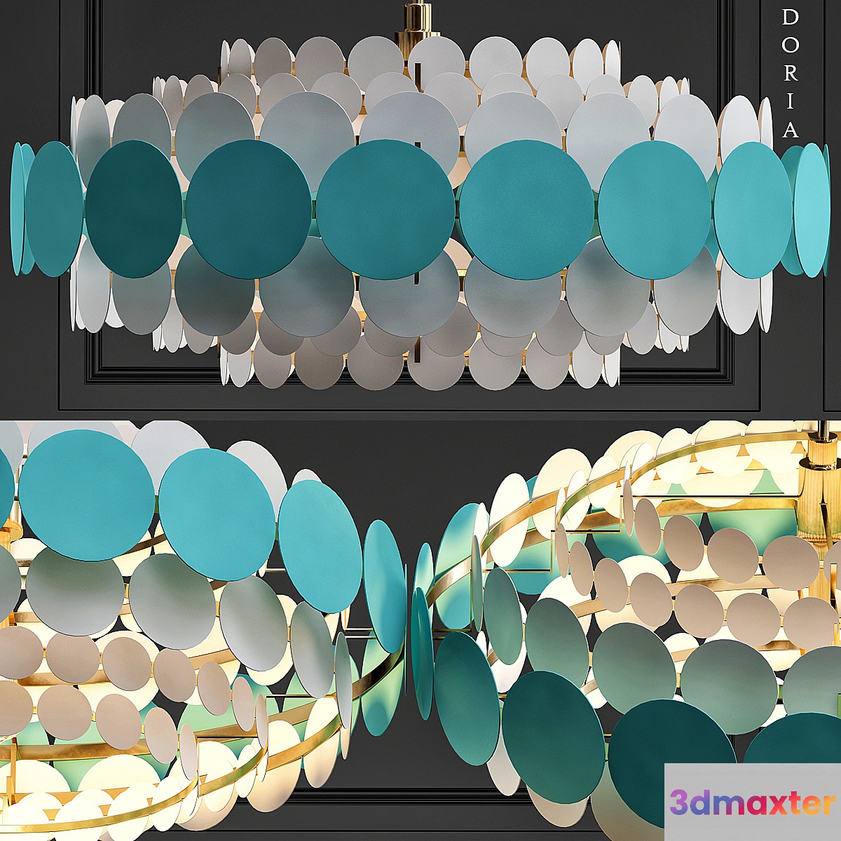 Doria leuchten hanging lamp 3D Max