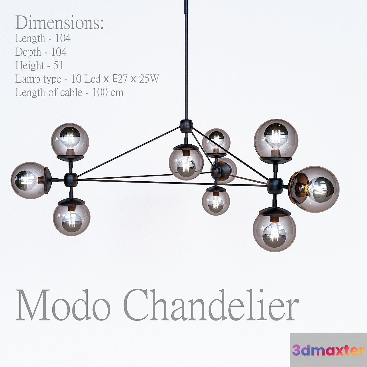 Modo chandelier 3D Max