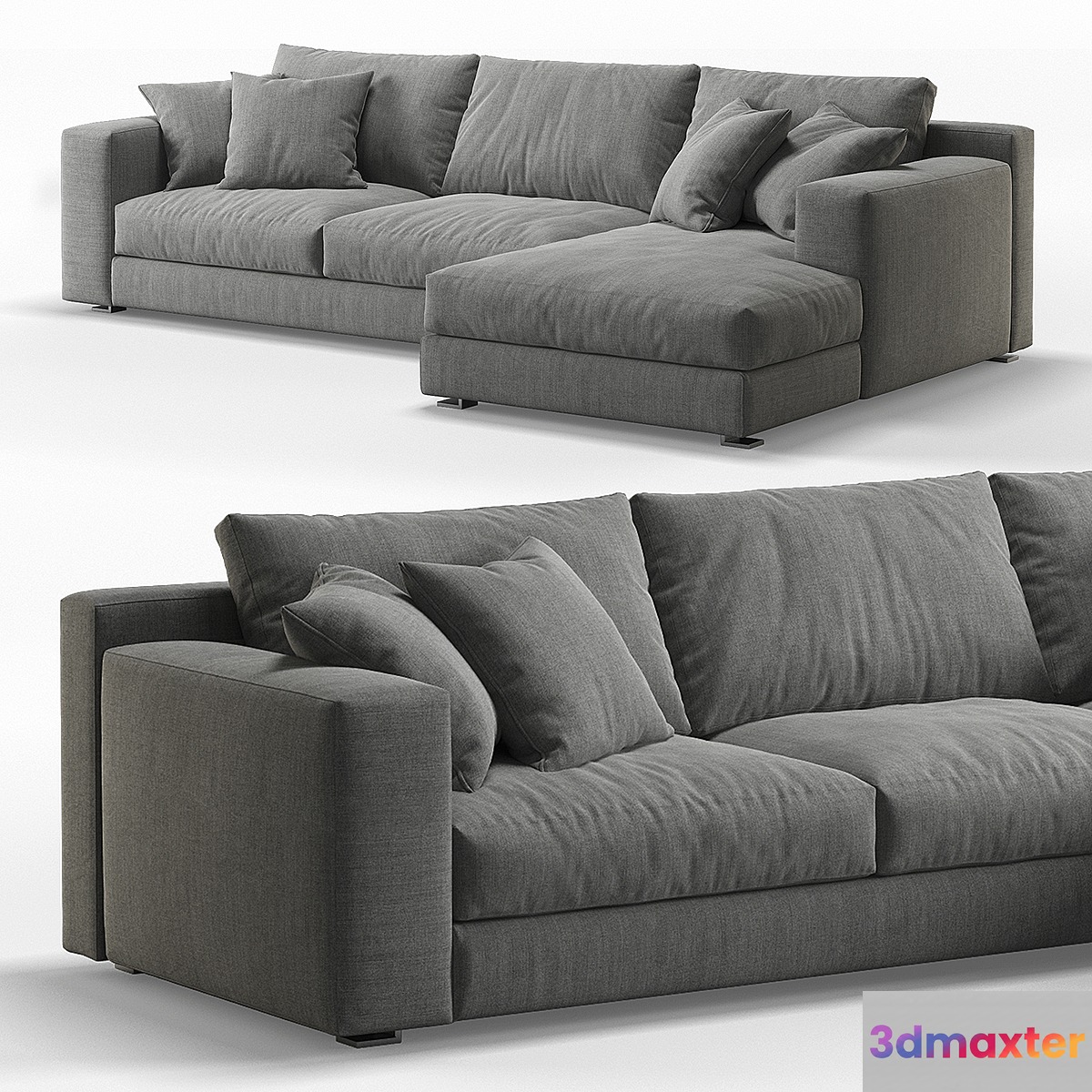 Cts Salotti Roger Corner Sofa 3D Max