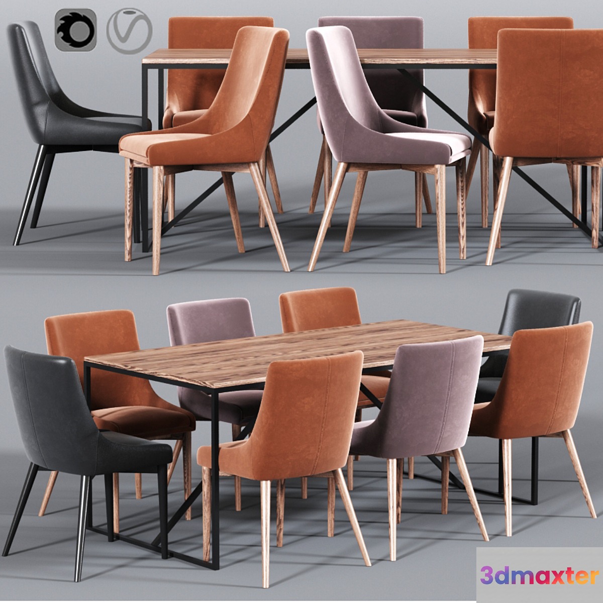 Blaisell Parsons Dining Table Chair Set - No.2