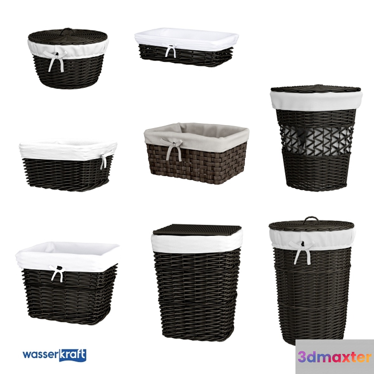 Bathroom baskets_ dark brown_OM 3D Max Bathroom baskets_ dark brown_OM 3D Max