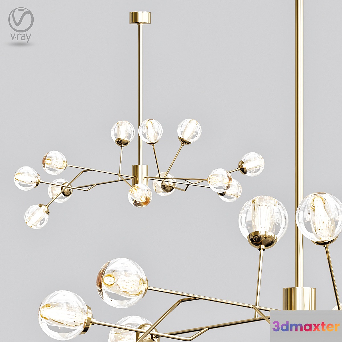 Dallas chandelier 3D Max