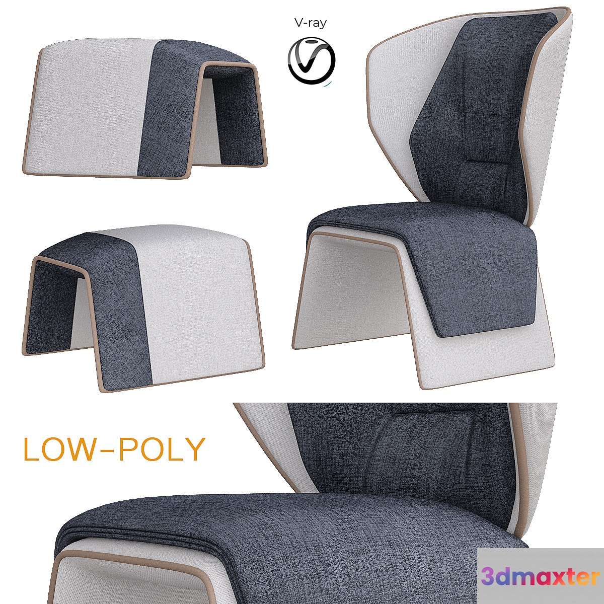 Gender Armchair (low poly)