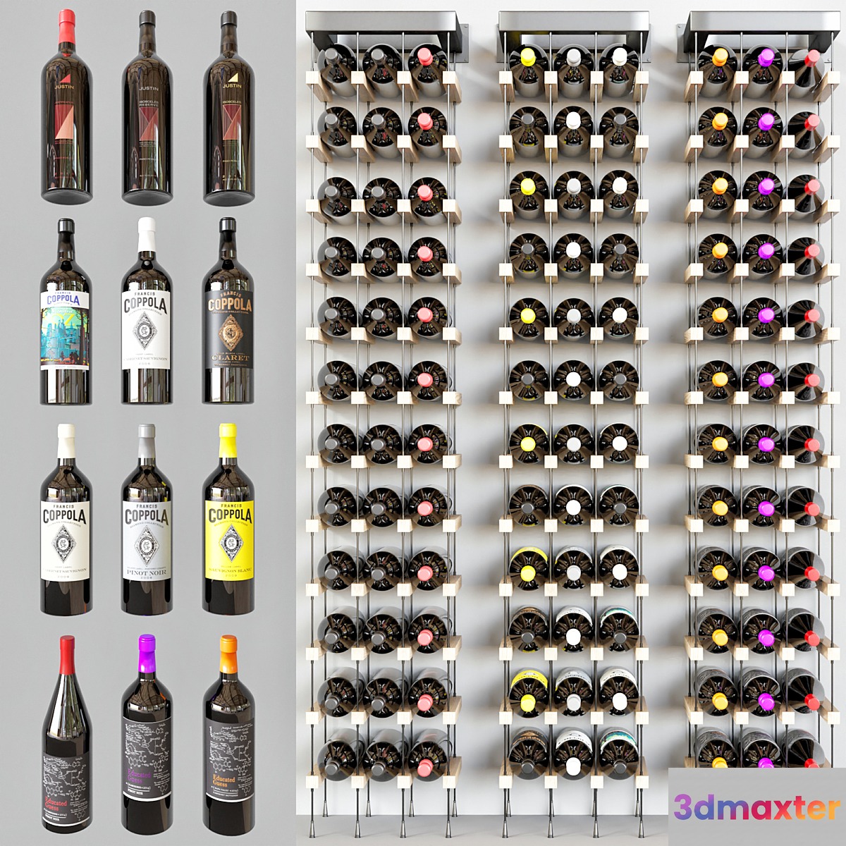 wine bottle unit 03 3D Max