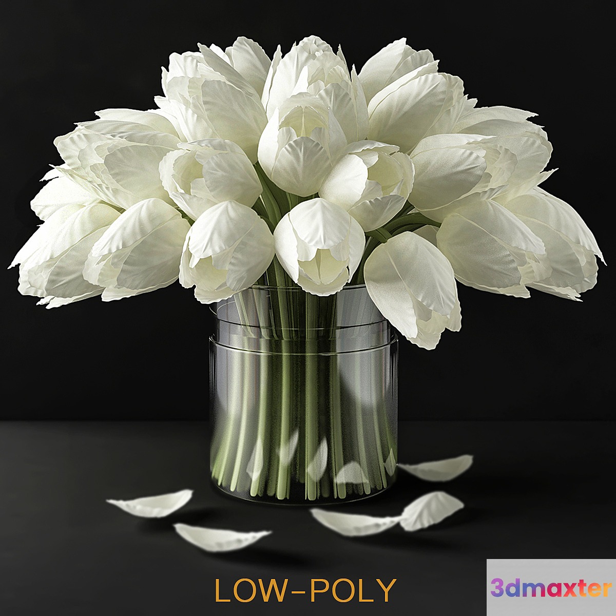Handcrafted Real Touch Tulips (low poly) 3D Max