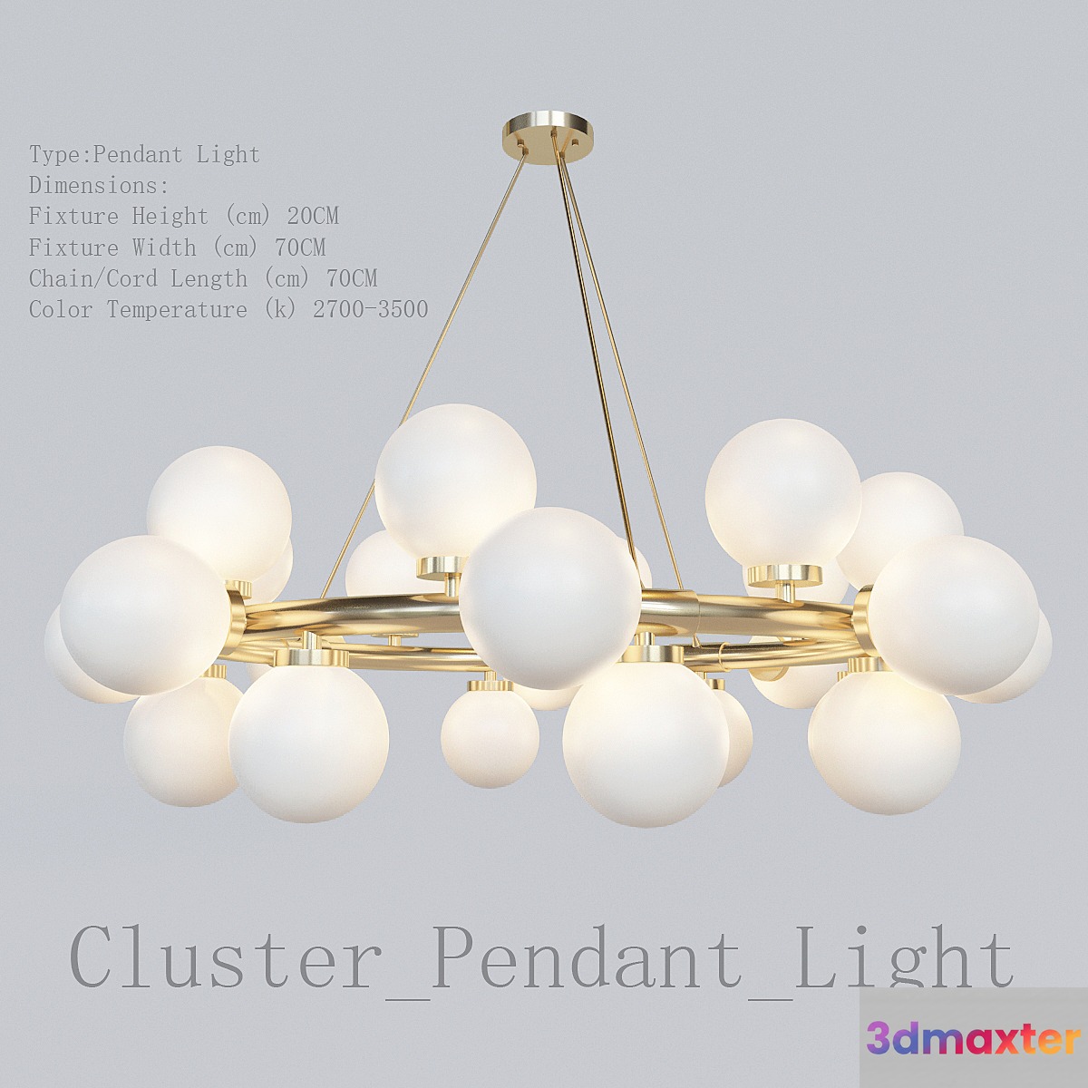 Cluster_Pendant_Light 3D Max