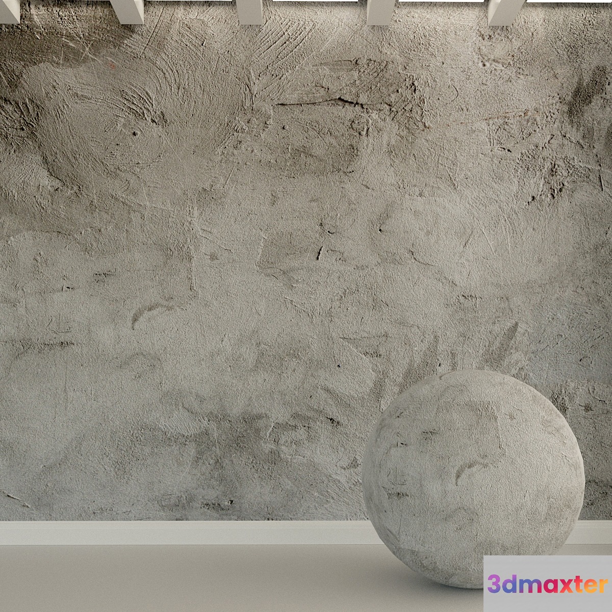 Concrete wall. Old concrete. 90 3D Max