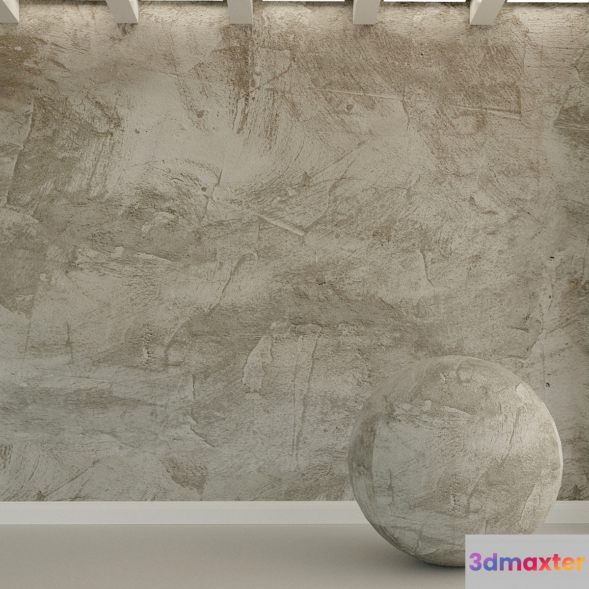 Concrete wall. Old concrete. 94 3D Max