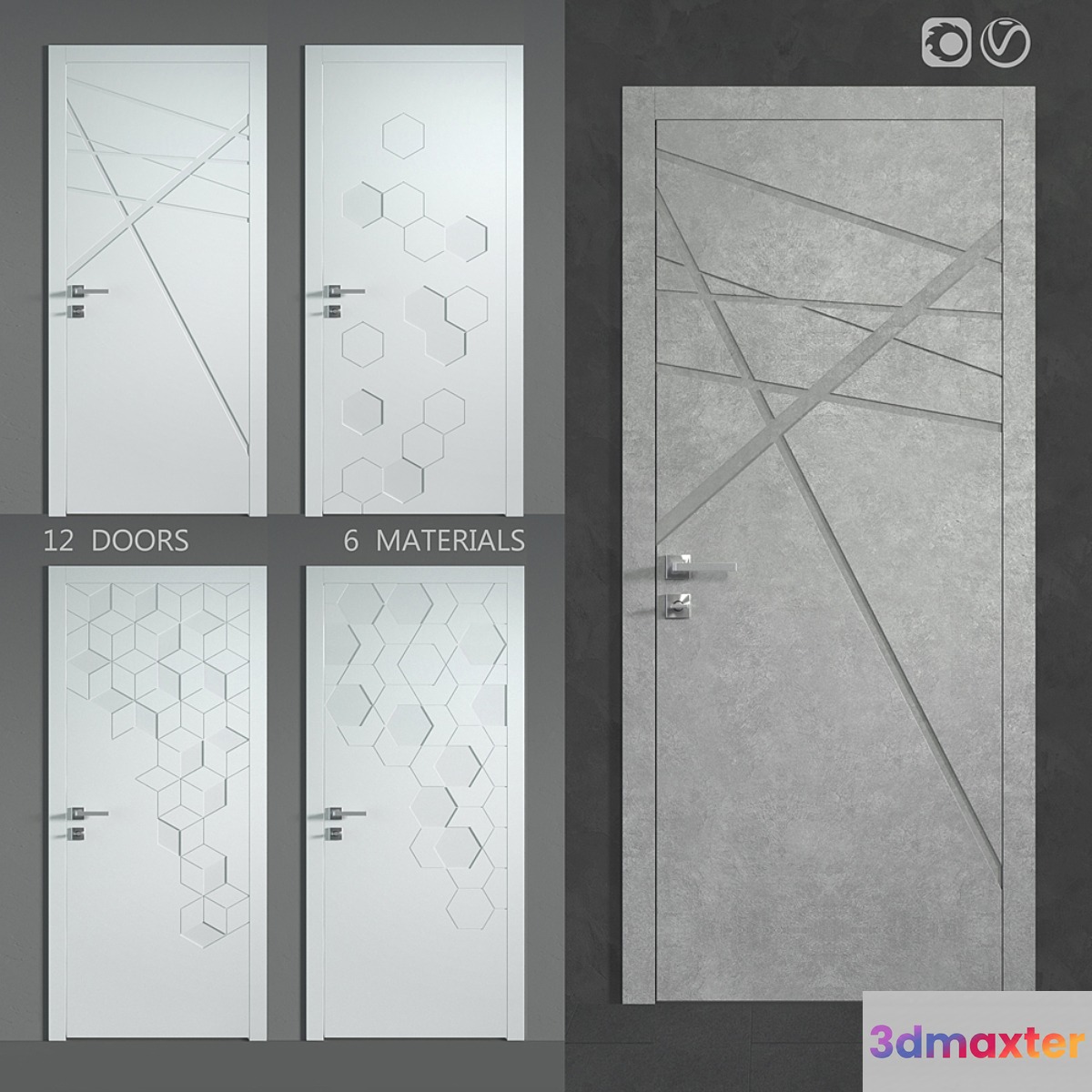 Collection of doors DORIAN COLORE 3D Max