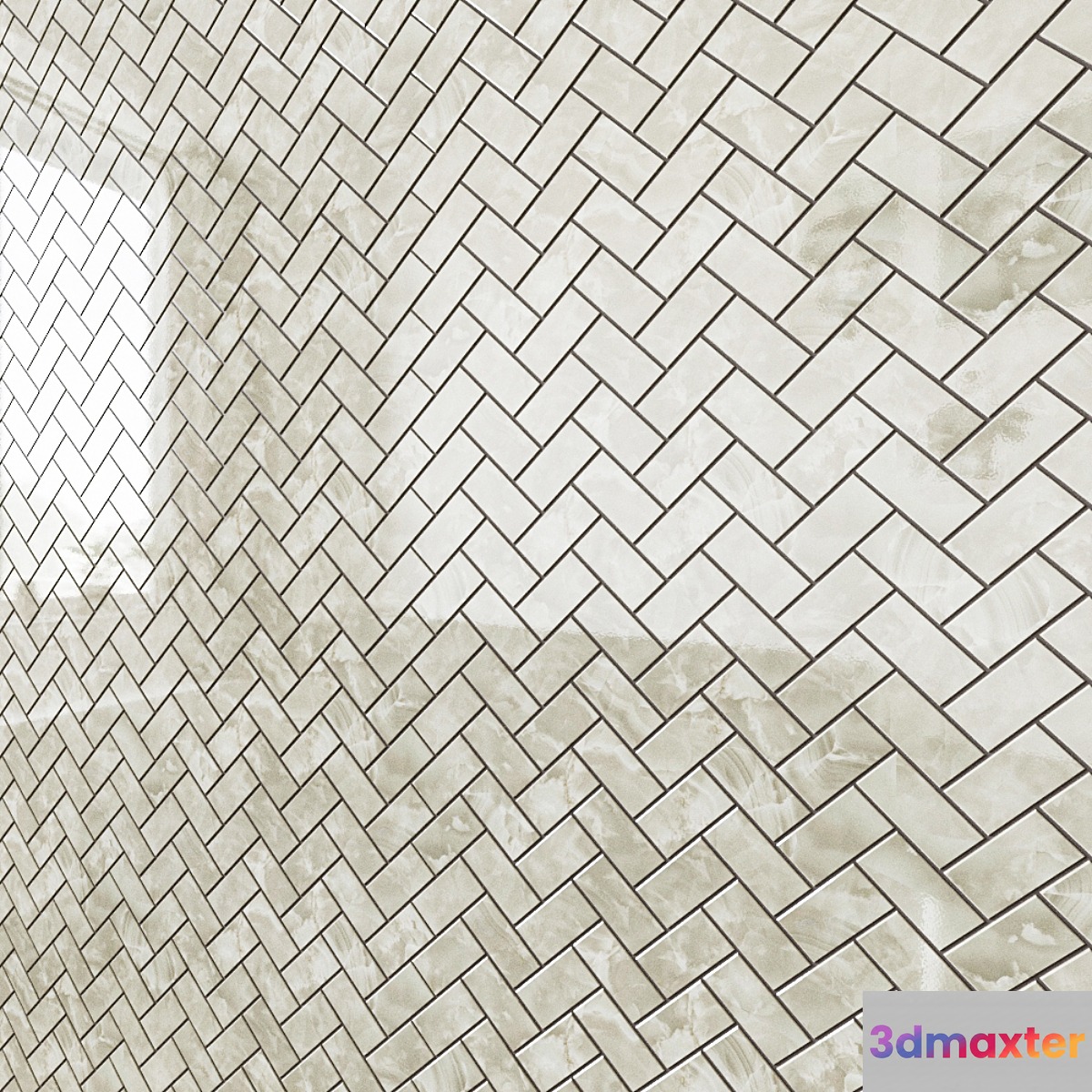 ATLAS CONCORDE RUSSIA SUPERNOVA ONYX Herringbone Mosaic 3D Max