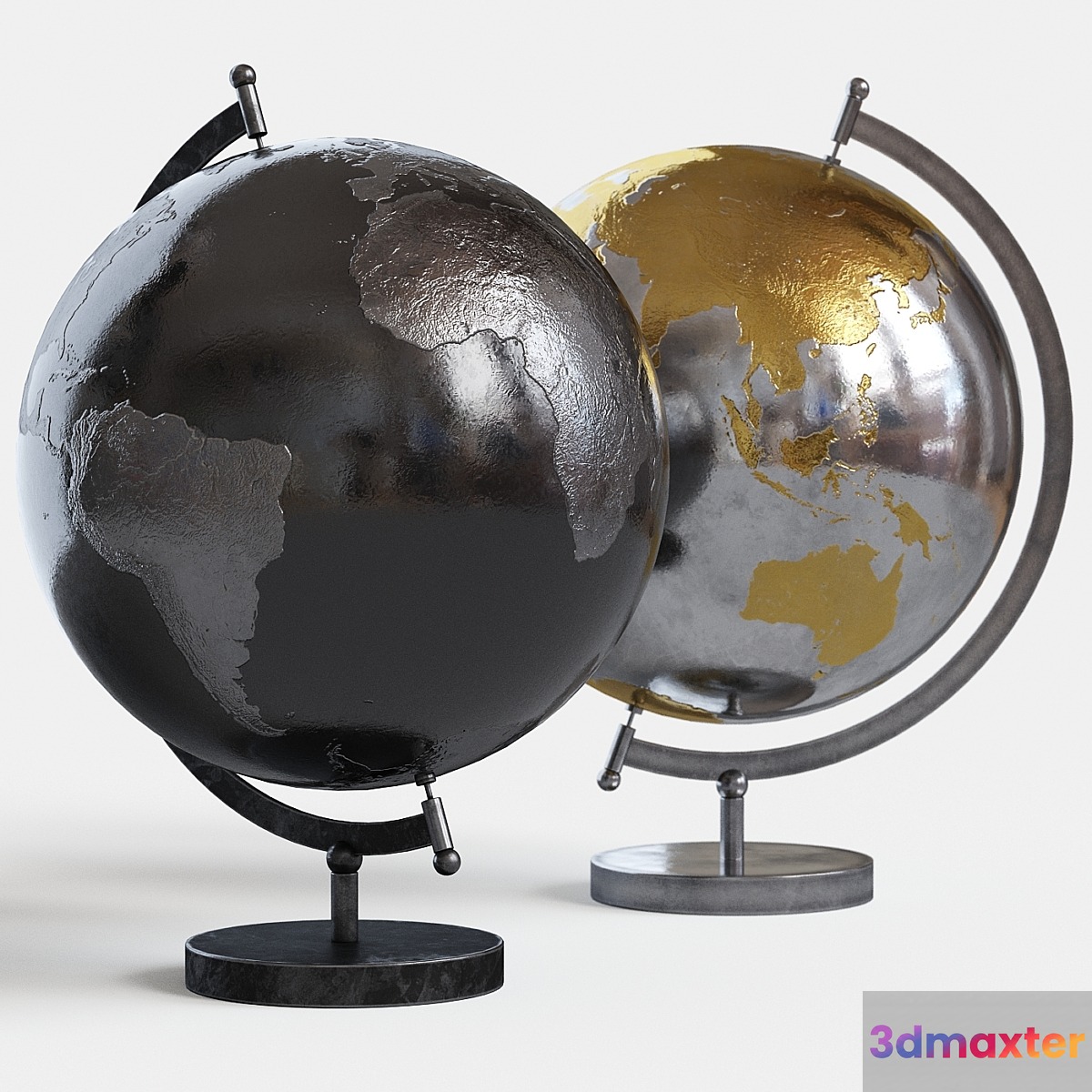 Metal globe 3D Max